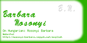 barbara mosonyi business card